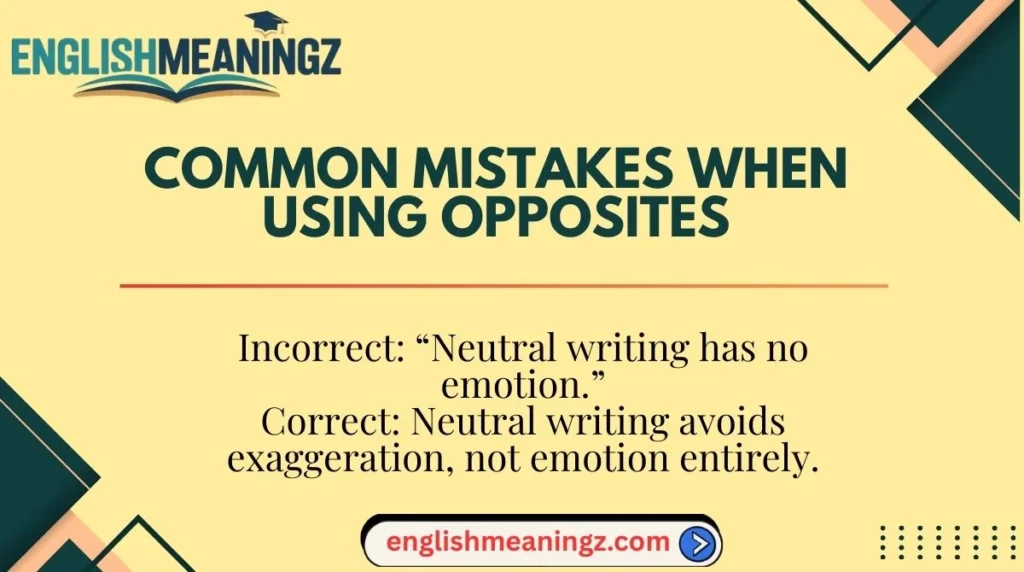 Common Mistakes When Using Opposites