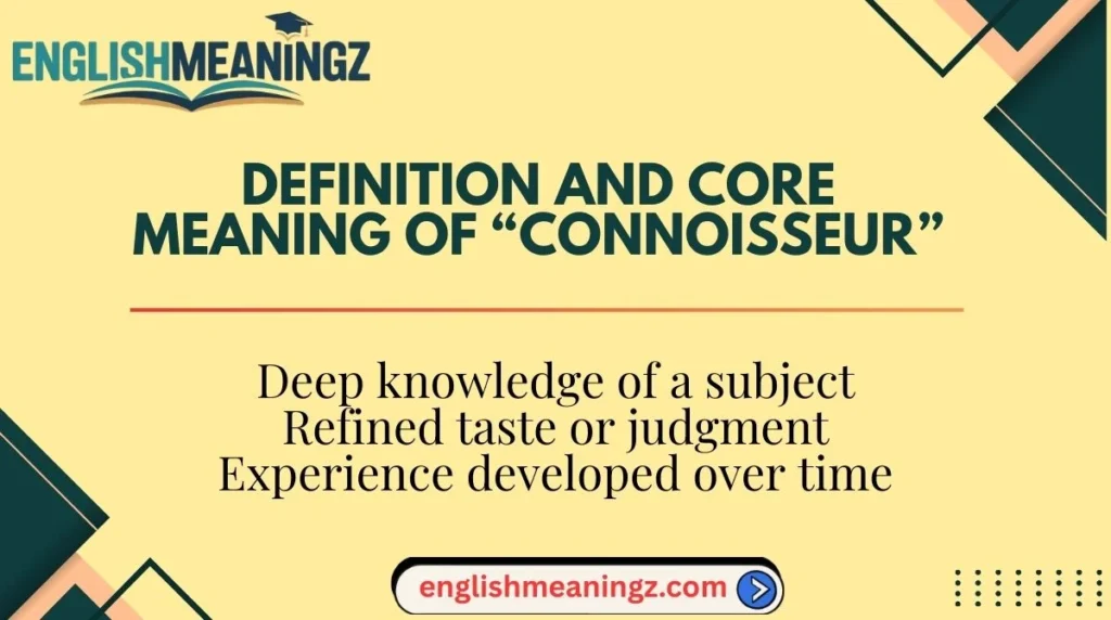 Definition and Core Meaning of “Connoisseur”