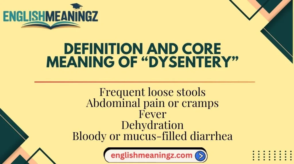 Definition and Core Meaning of “Dysentery”