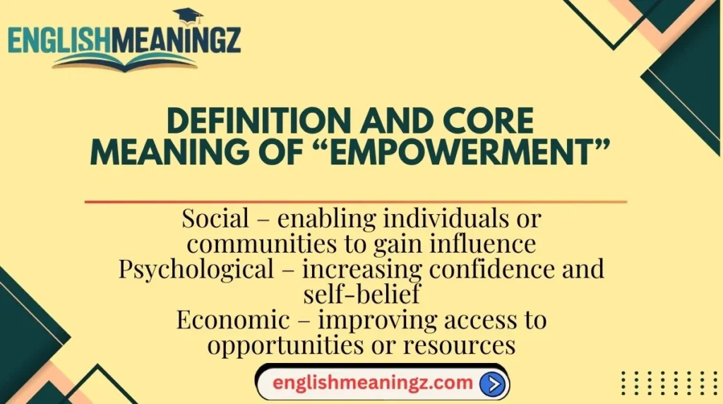 Definition and Core Meaning of “Empowerment”