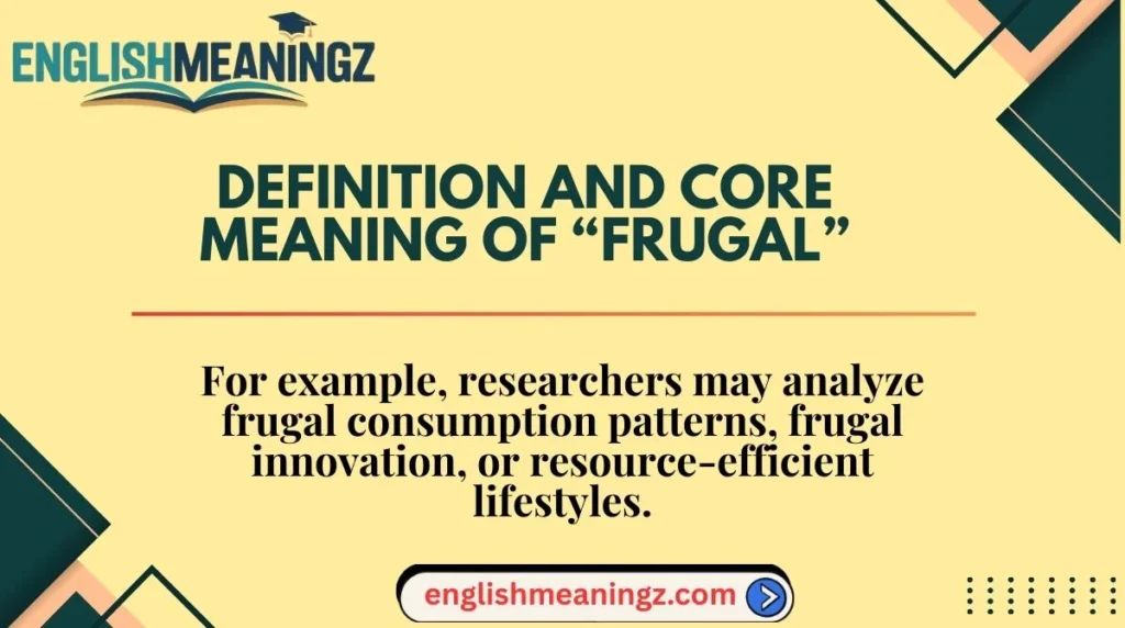 Definition and Core Meaning of “Frugal”