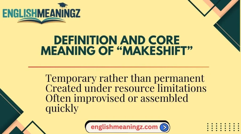 Definition and Core Meaning of “Makeshift”
