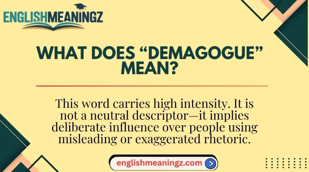 What Does “Demagogue” Mean?