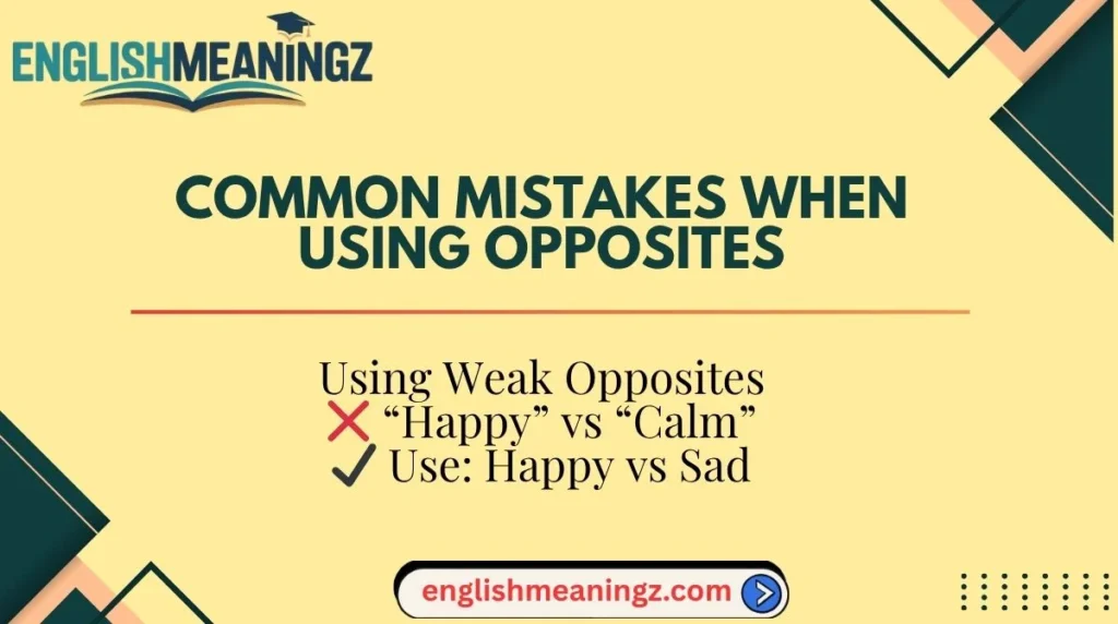 Common Mistakes When Using Opposites