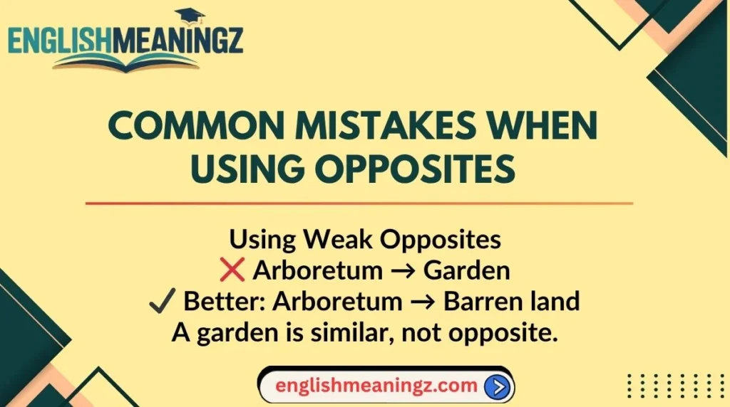 Common Mistakes When Using Opposites