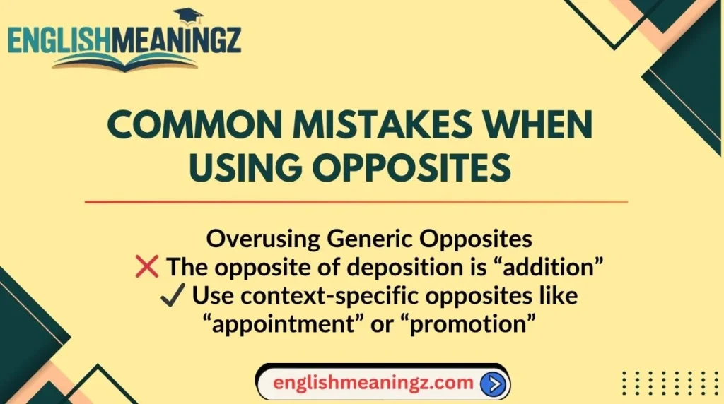 Common Mistakes When Using Opposites