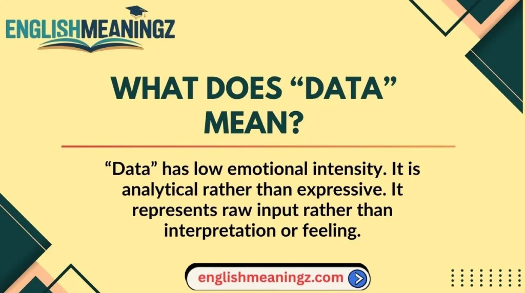 What Does “Data” Mean?