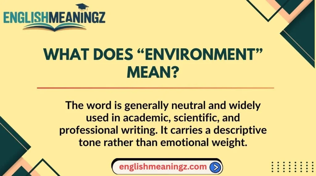 What Does “Environment” Mean?