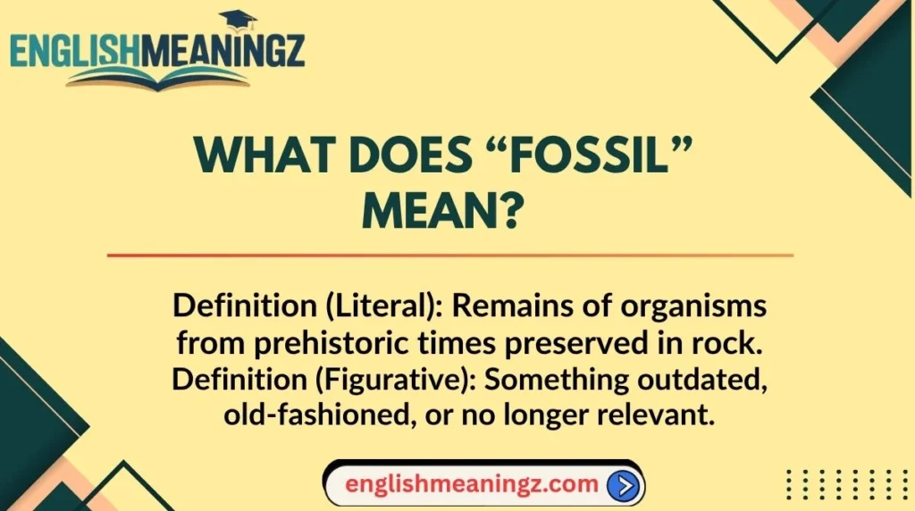 What Does “Fossil” Mean?