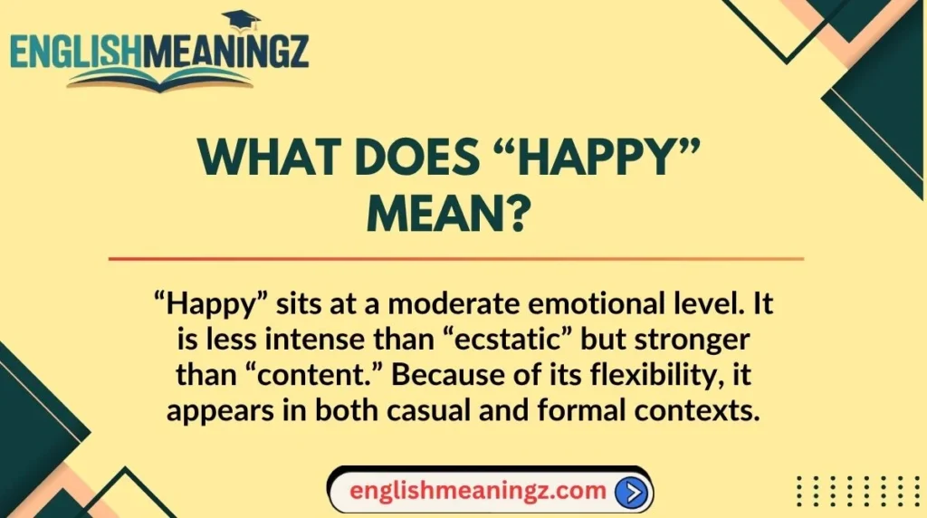 What Does “Happy” Mean?