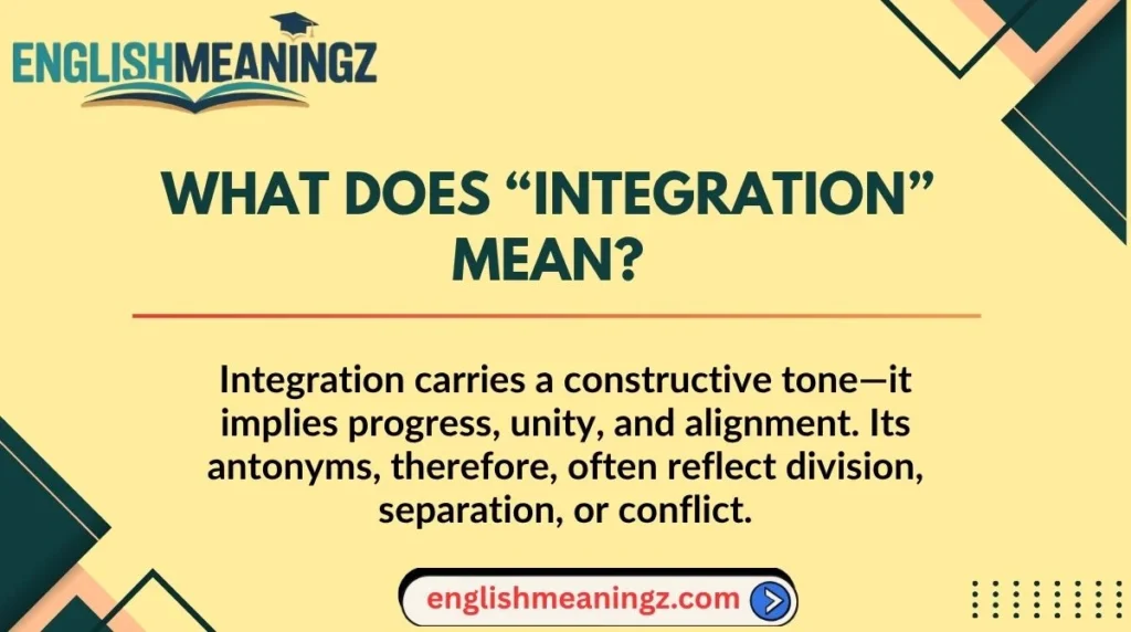 What Does “Integration” Mean?