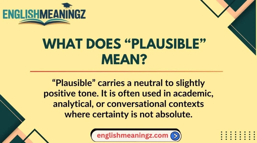 What Does “Plausible” Mean?