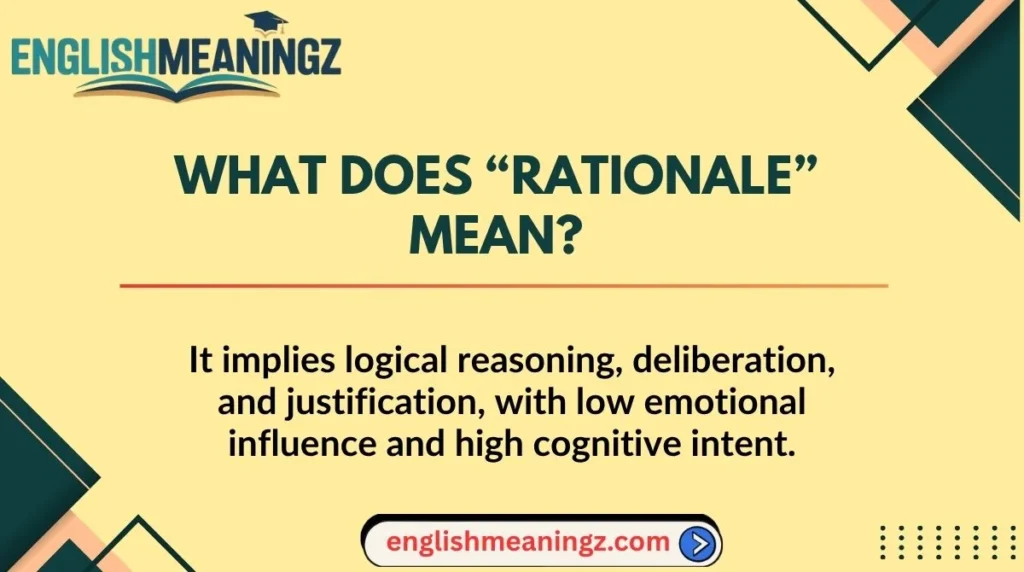 What Does “Rationale” Mean?