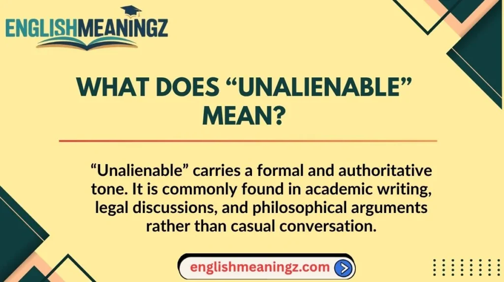 What Does “Unalienable” Mean?