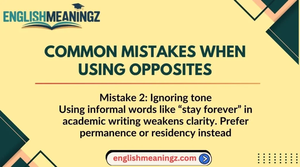 Common Mistakes When Using Opposites