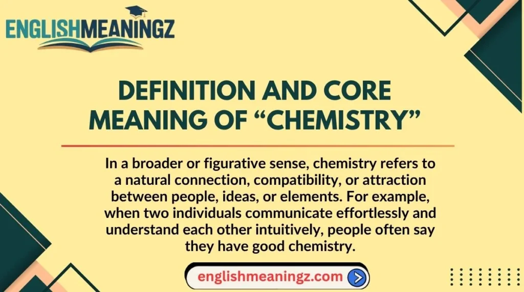 Definition and Core Meaning of “Chemistry”