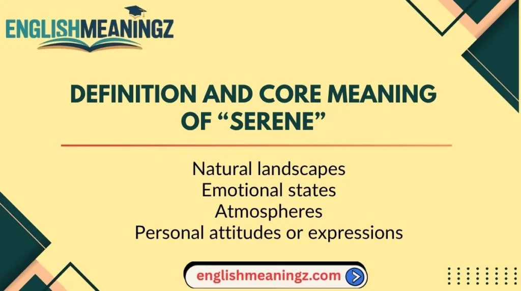 Definition and Core Meaning of “Serene”