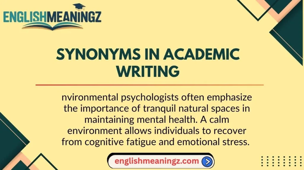 Synonyms in Academic Writing