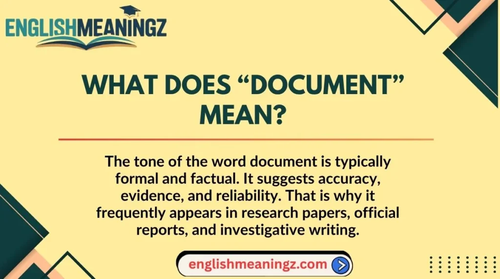 What Does “Document” Mean?