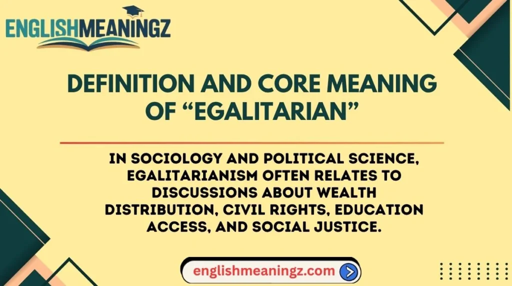 Definition and Core Meaning of “Egalitarian”