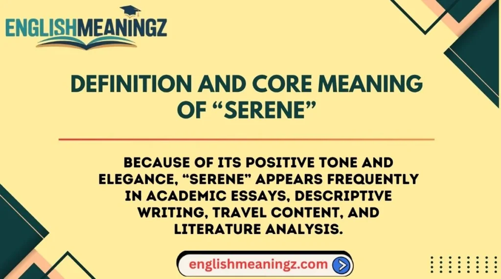 Definition and Core Meaning of “Serene”