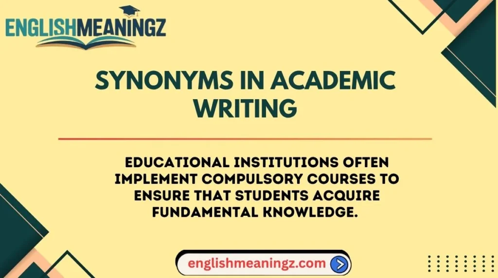 Synonyms in Academic Writing