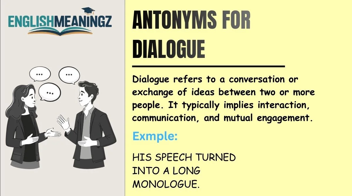 Antonyms for Dialogue
