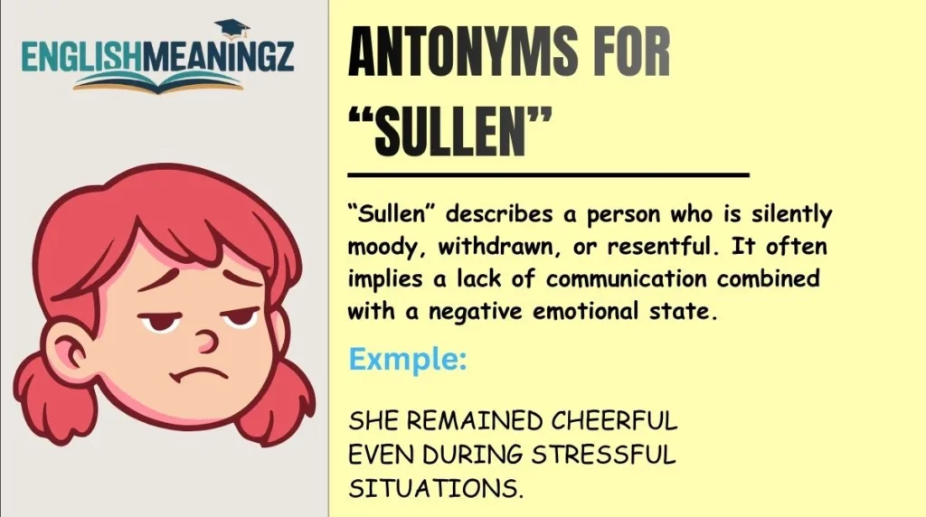Antonyms for “Sullen”