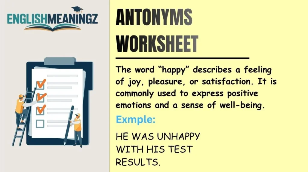 Antonyms Worksheet