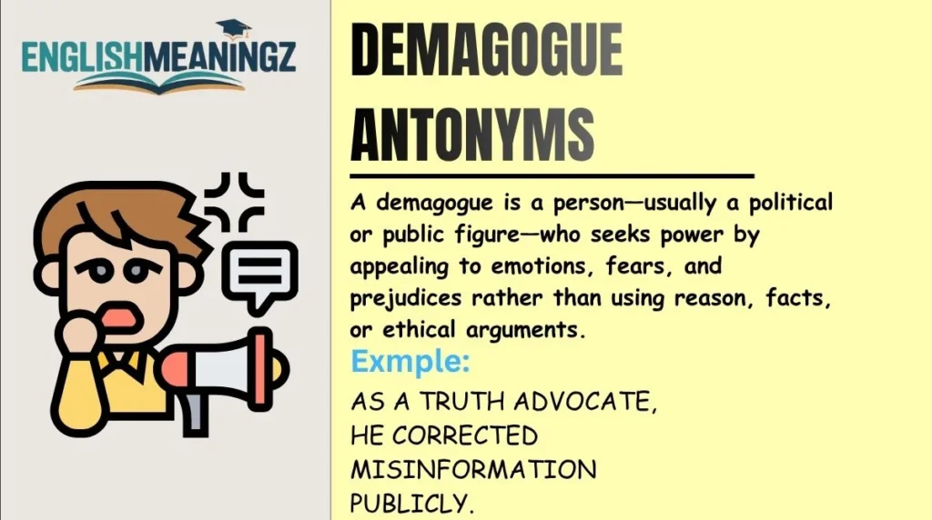 Demagogue Antonyms