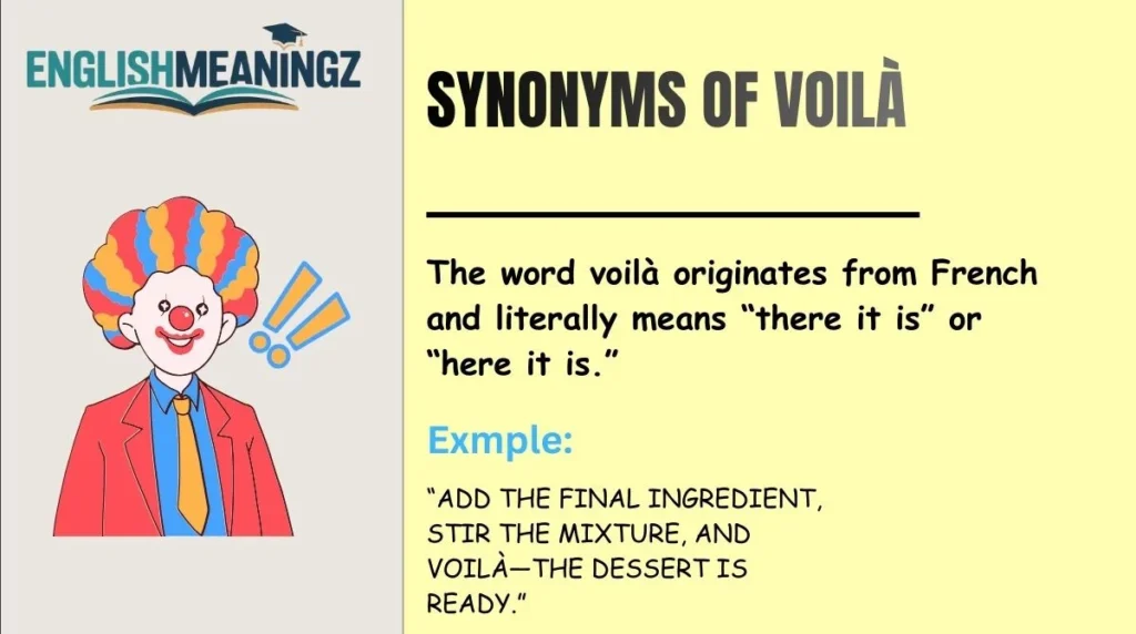 Synonyms of Voilà
