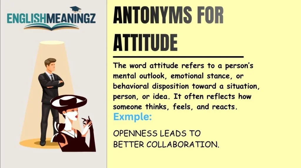 Antonyms for Attitude