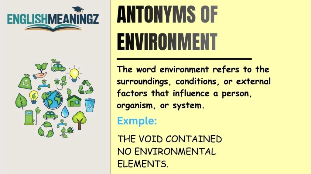 Antonyms of Environment
