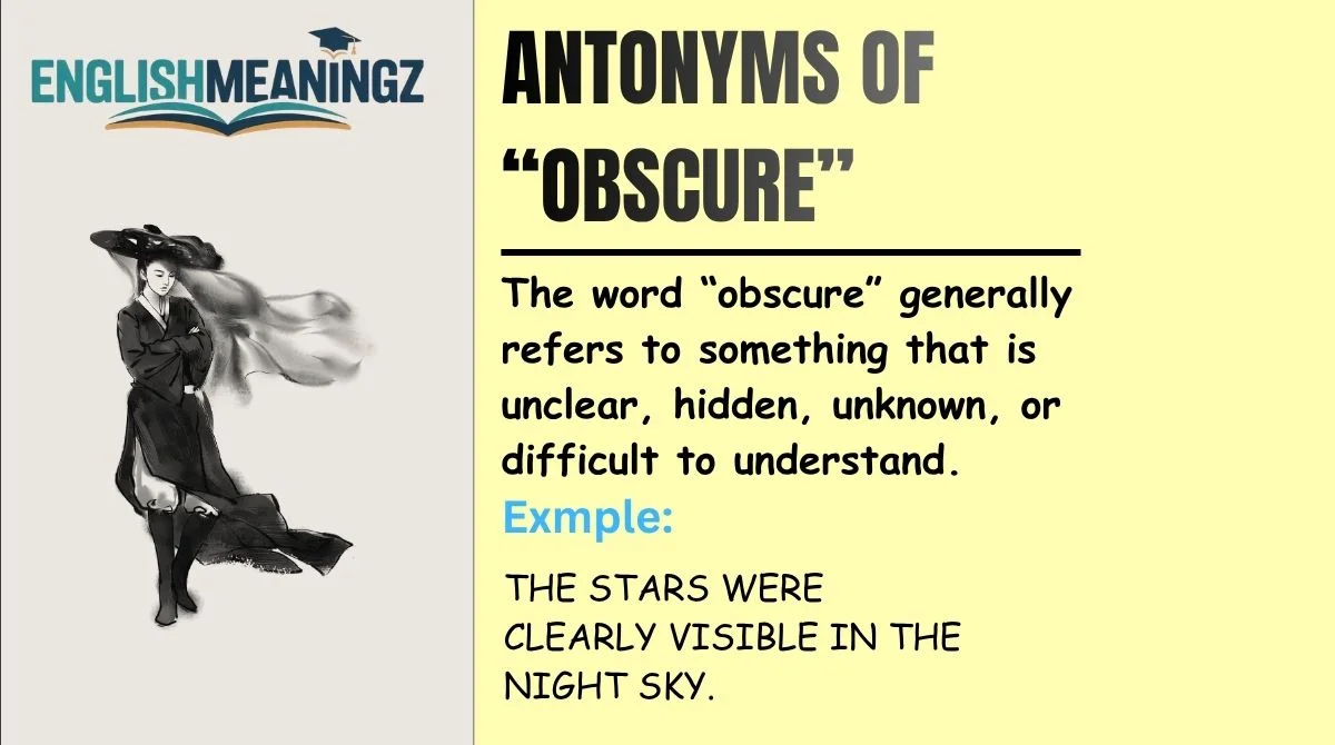 Antonyms of “Obscure”