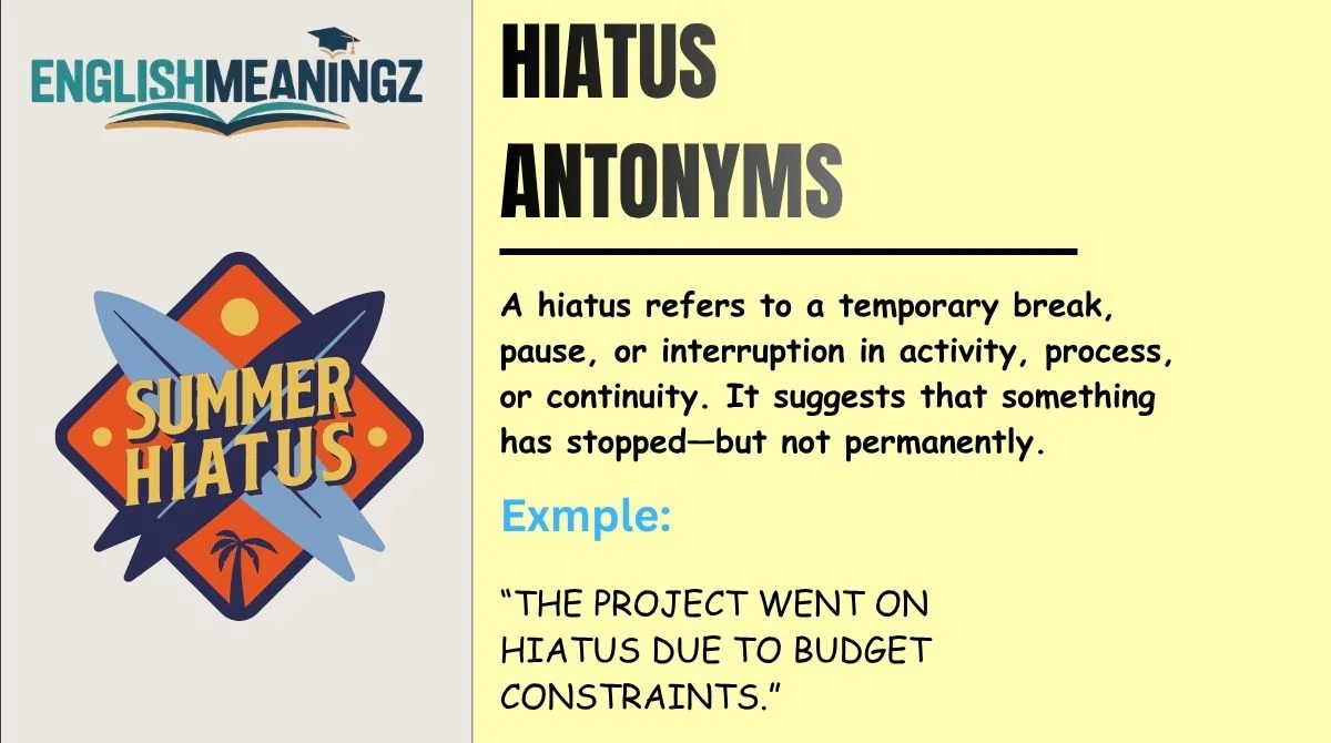 Hiatus Antonyms