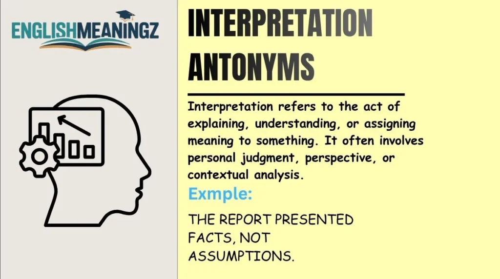 Interpretation Antonyms