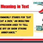 EAD Meaning in Text