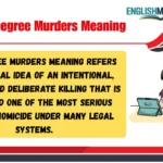 First Degree Murders Meaning