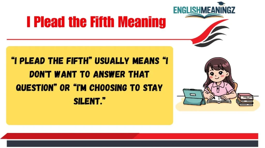 I Plead the Fifth Meaning