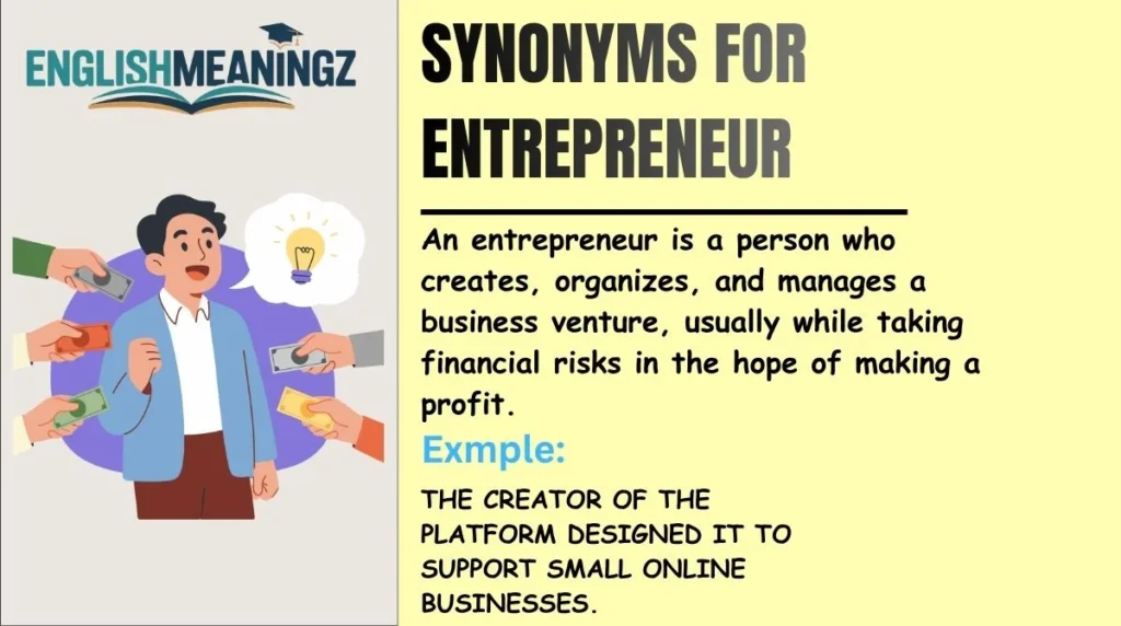 Synonyms for Entrepreneur