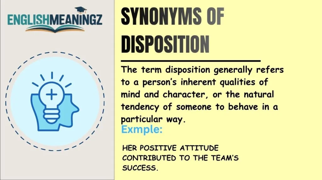 Synonyms of Disposition